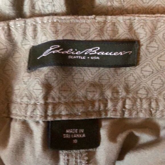 Eddie Bauer Green Diamond Print Cotton Shorts 10 - Picture 11 of 14